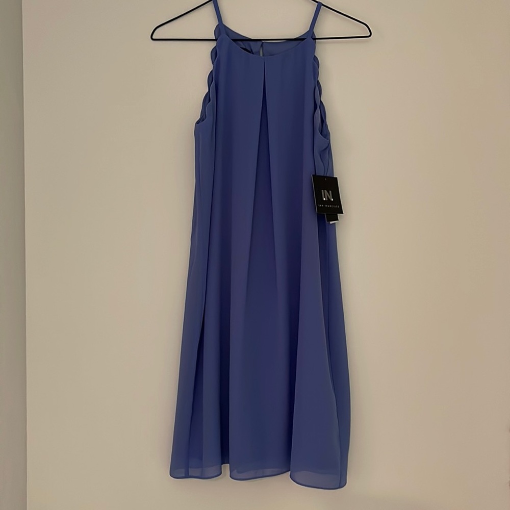 A-line periwinkle dress